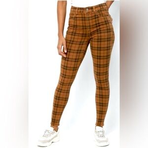 AMERICAN EAGLE- BROWN NE(X)T LEVEL SUPER HIGH-WAISTED JEGGING